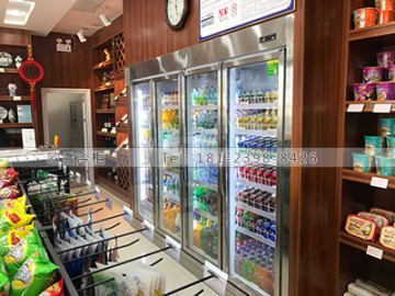 湖北超市双门饮料冷藏展示柜尺寸容量大小
