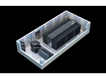 杭州3D机房效果图定做|某地电子政务服务中心机房效果图制作